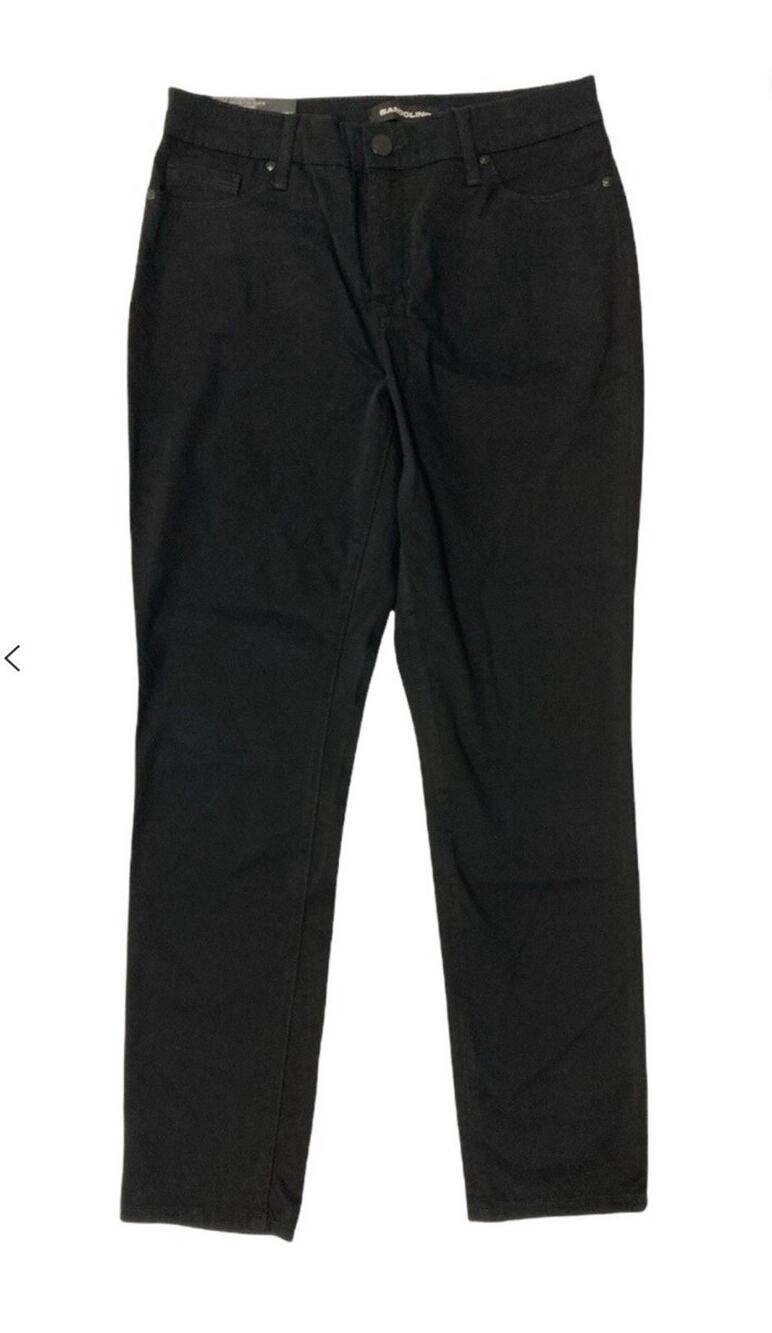 Bandolino Amy Modern Straight Leg Jeans Women’s 12 Black Stretch Denim
